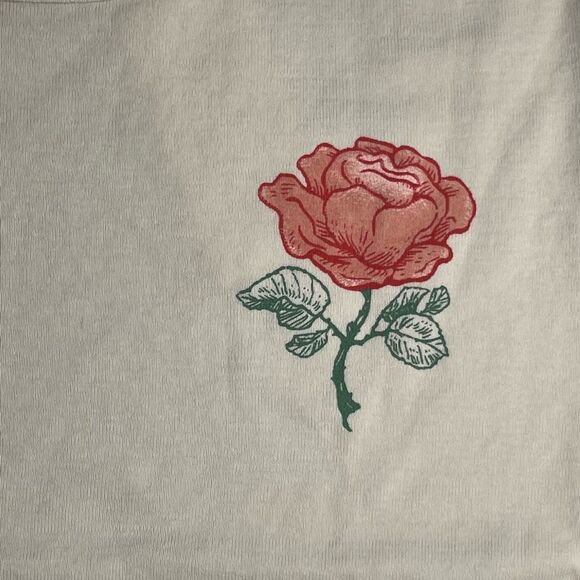 New! Daydreamer Women's Lady Luck Short Sleeve Shrunken Tee Dirty White XS NWT - Picture 9 of 9